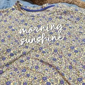 Sara Floral Pajama Top - Yellow and Blue